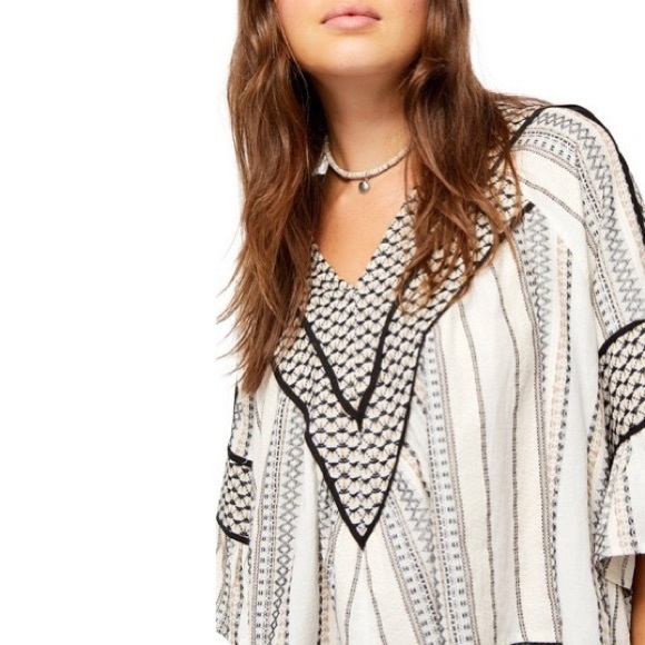 Free People Runnin On A Dream Top Ivory Size Large NWT - Picture 7 of 7